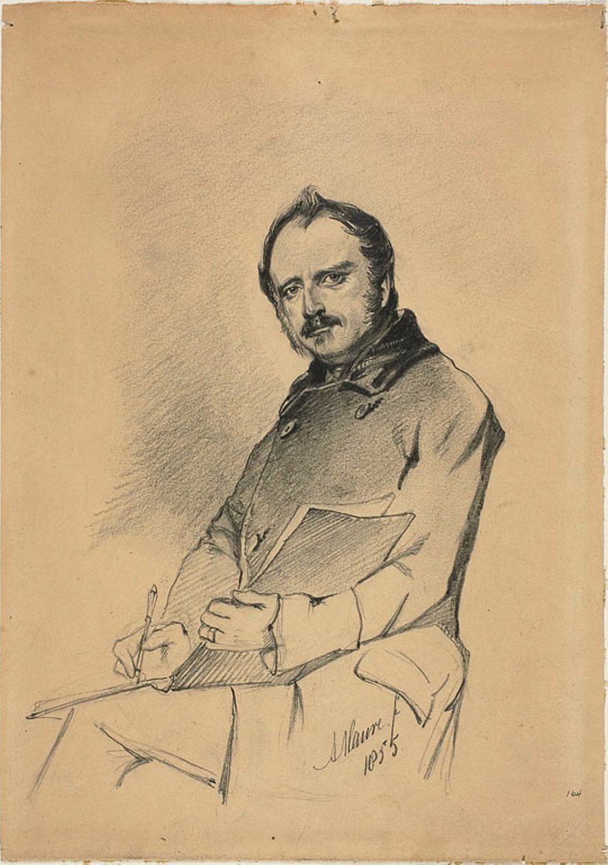 Ritratto di un uomo che scrive da Anton Mauve