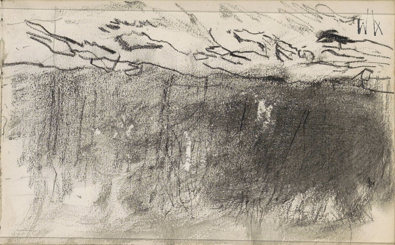 Campo al margine di un bosco da Anton Mauve