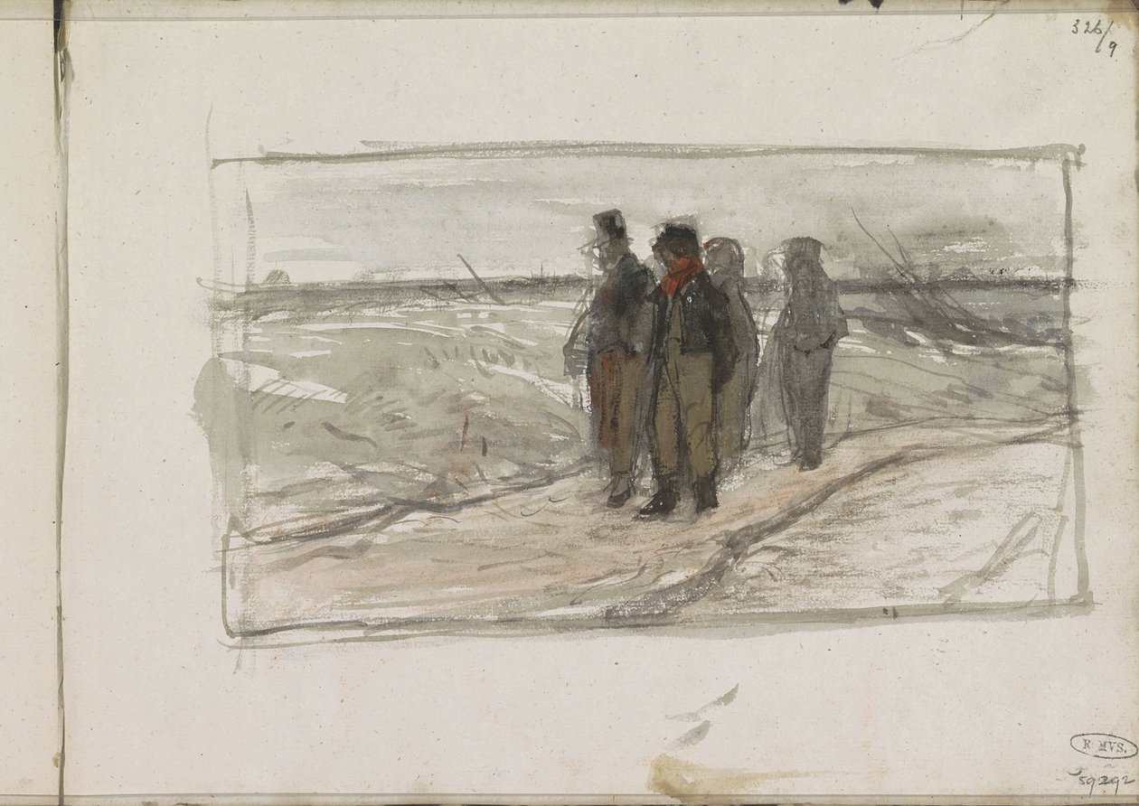 Quattro uomini su un sentiero da Anton Mauve