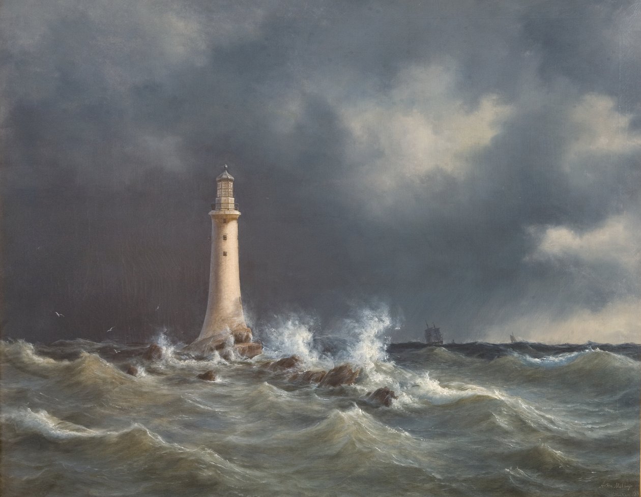 Faro di Eddystone da Anton Melbye