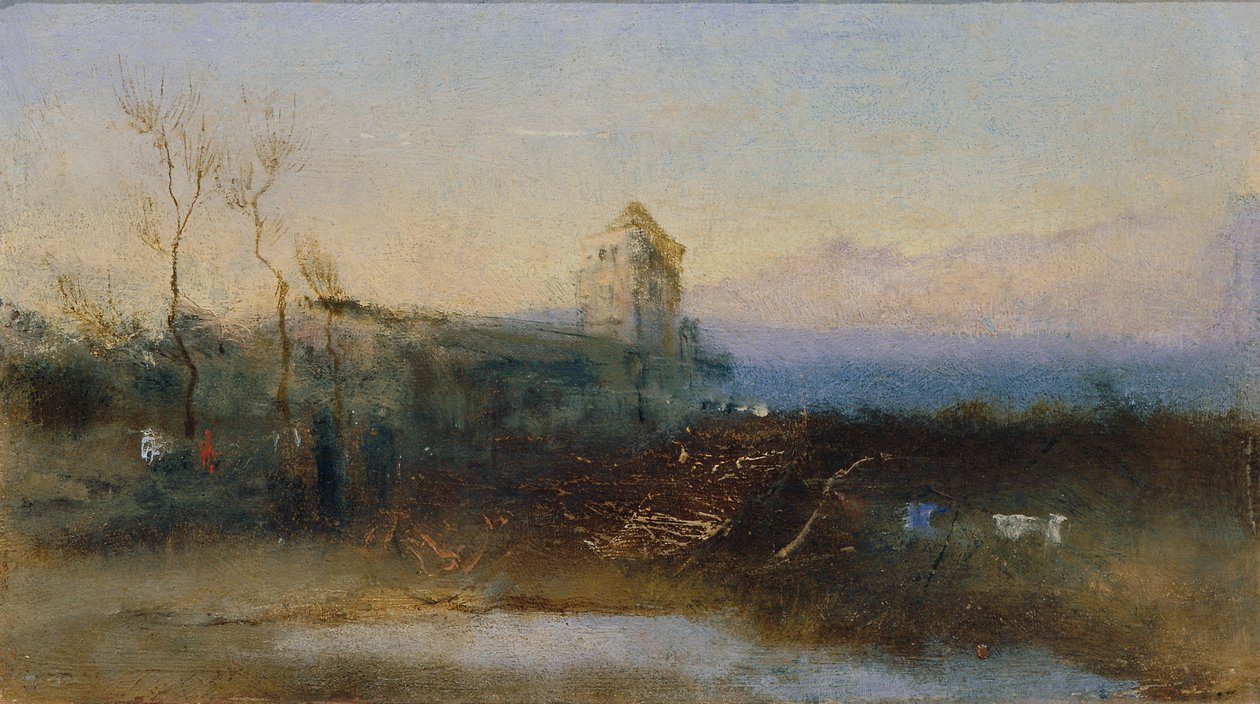 Paesaggio con castello da Anton Romako
