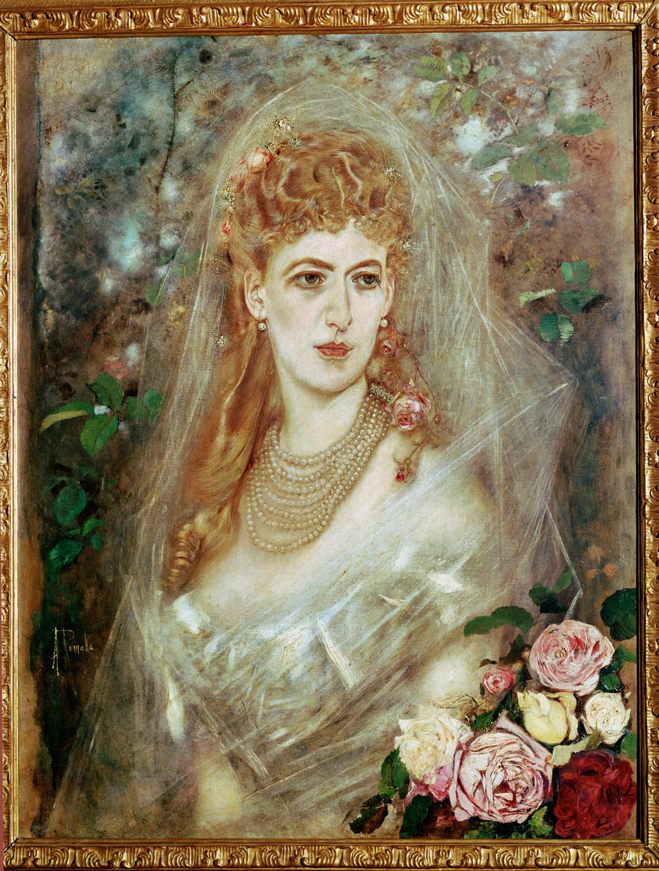 Maria Magda contessa Kuefstein ... (dipinto su tela) da Anton Romako