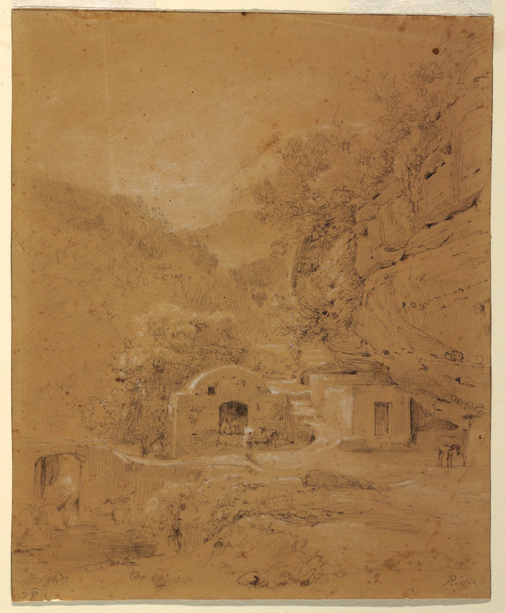Veduta paesaggistica tra Napoli e Salerno da Anton Sminck Pitloo