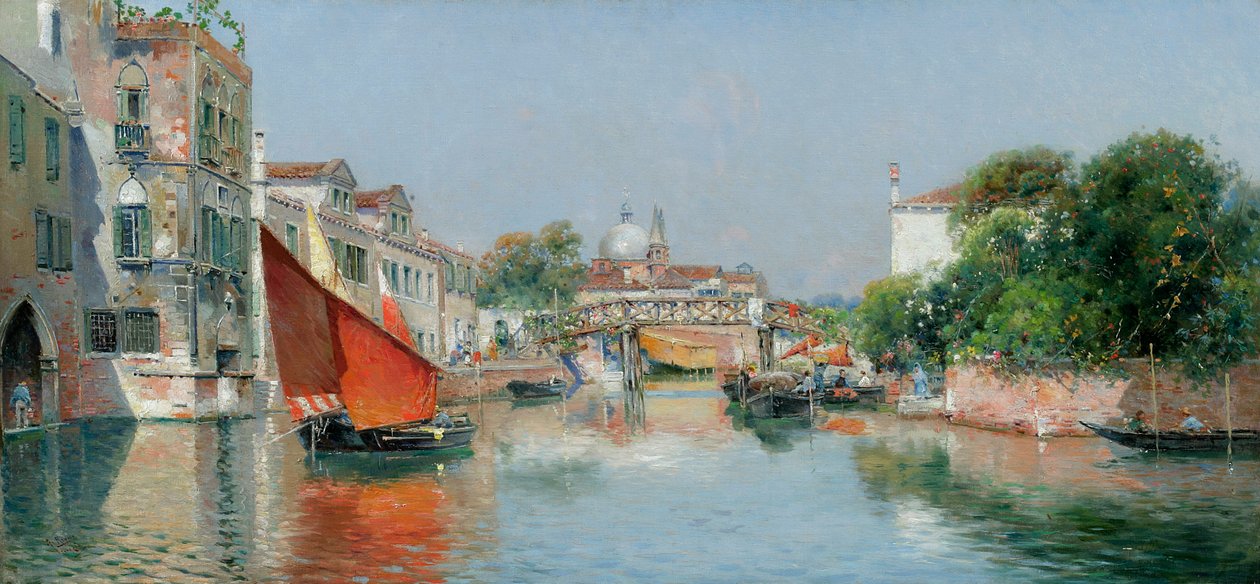Un canale veneziano da Antonio Reyna Manescau