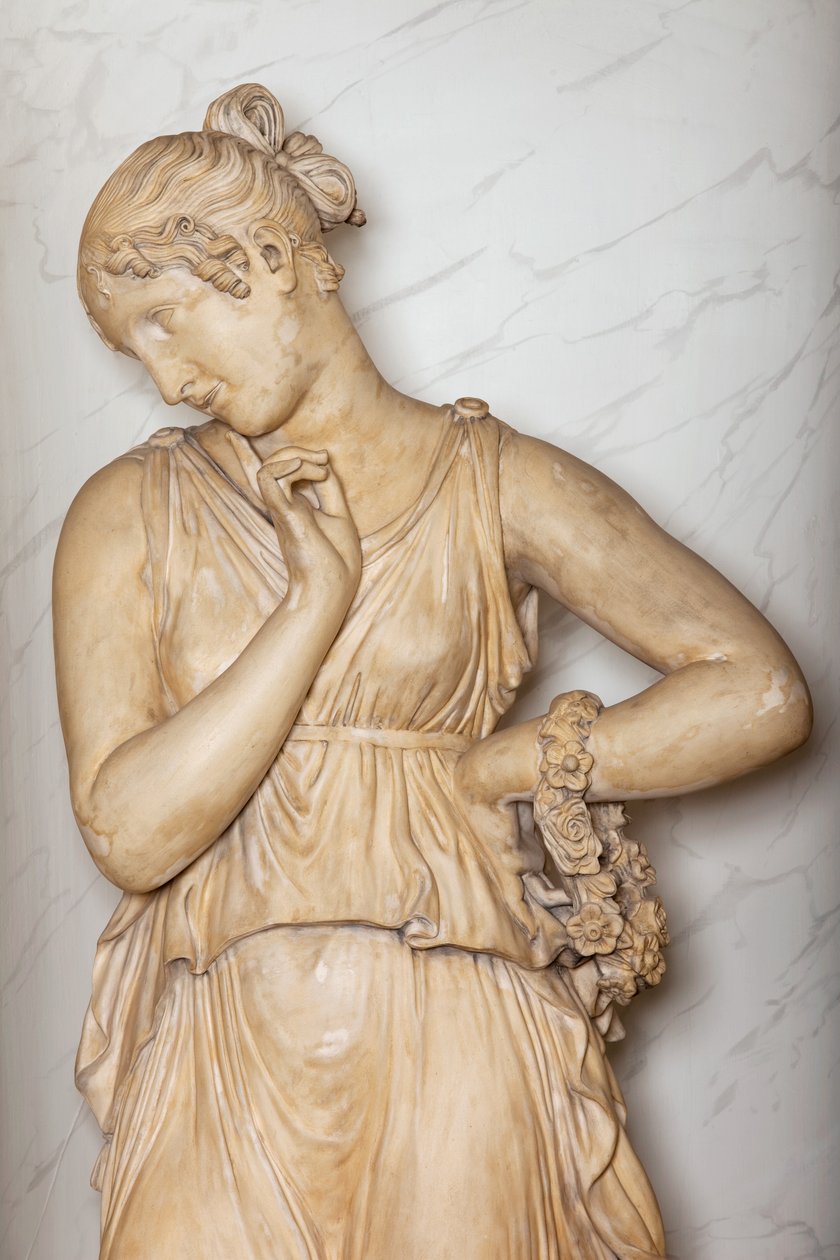 Danzatrice con dito sul mento (gesso) (dettaglio) da Antonio Canova