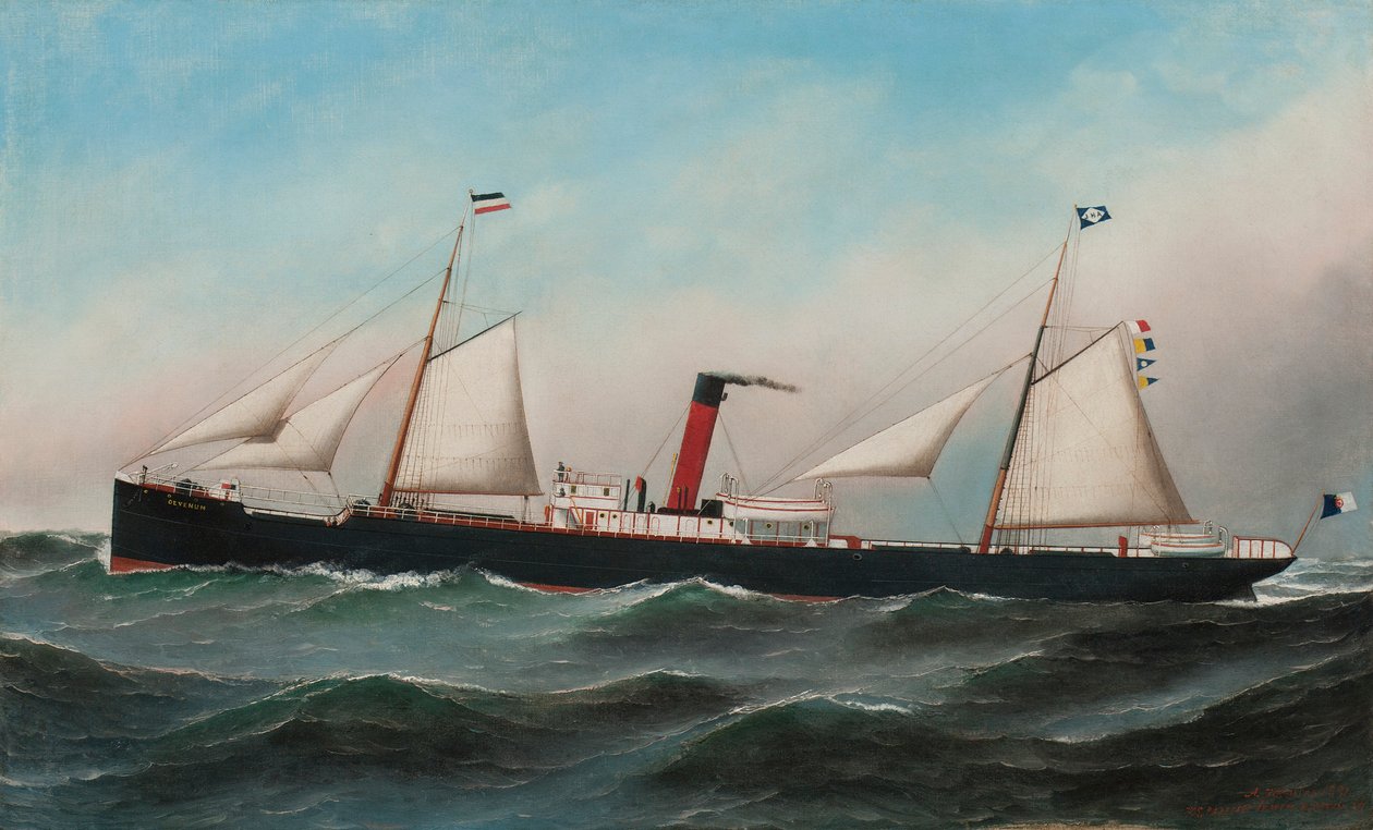 La S.S. Oevenum in mare, 1891 da Antonio Jacobsen