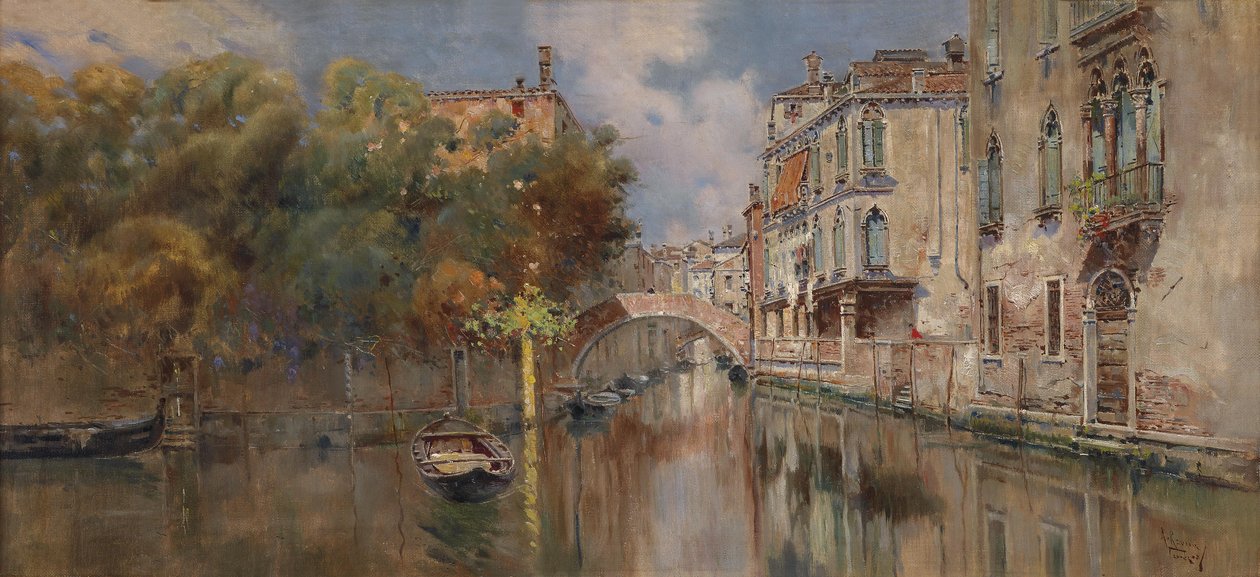 Vista di un canale a Venezia da Antonio Reyna Manescau