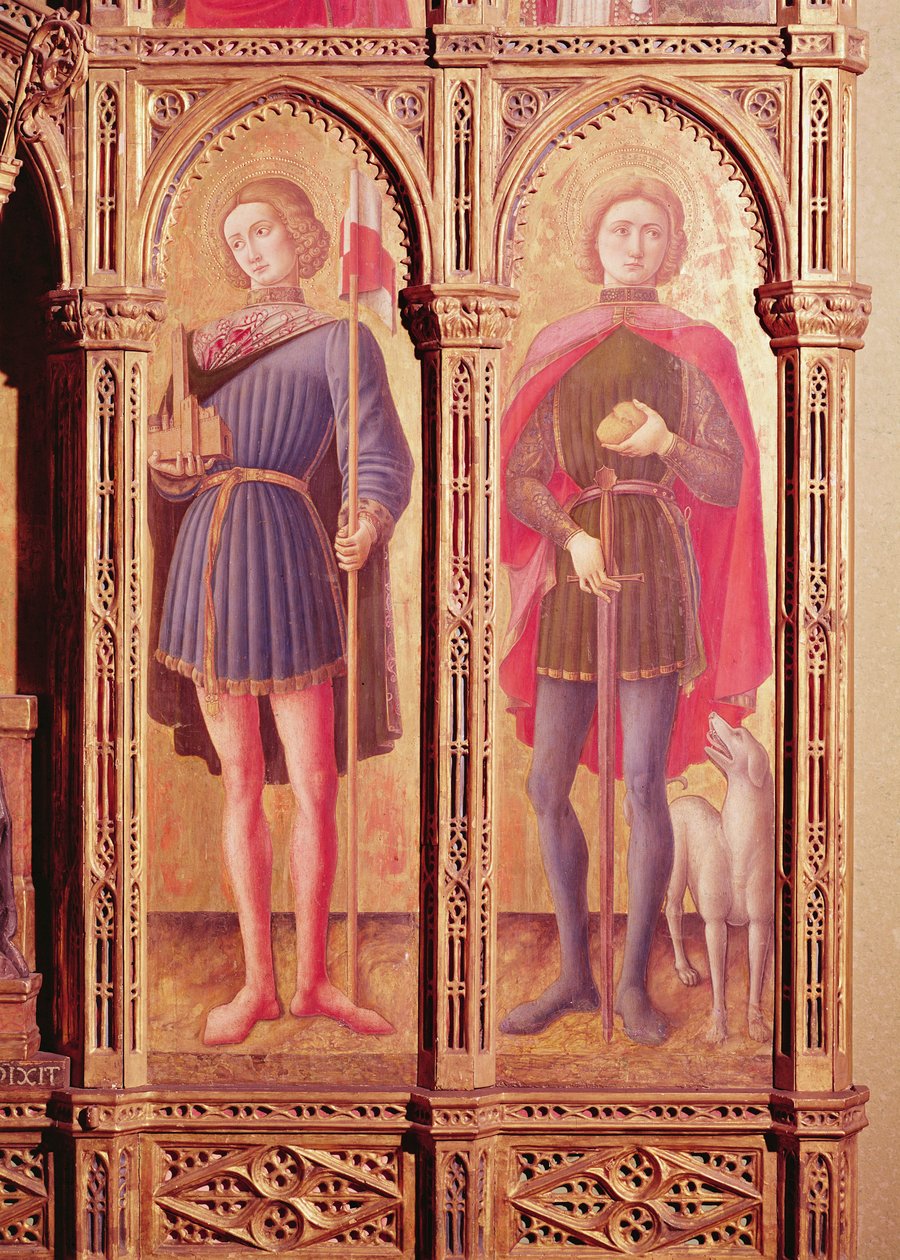 Polittico di Pesaro, dettaglio di due santi da Antonio Vivarini