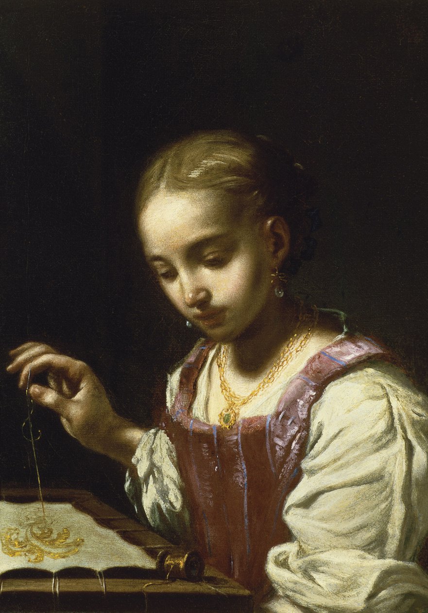 Ragazza che Cuce da Antonio Amorosi