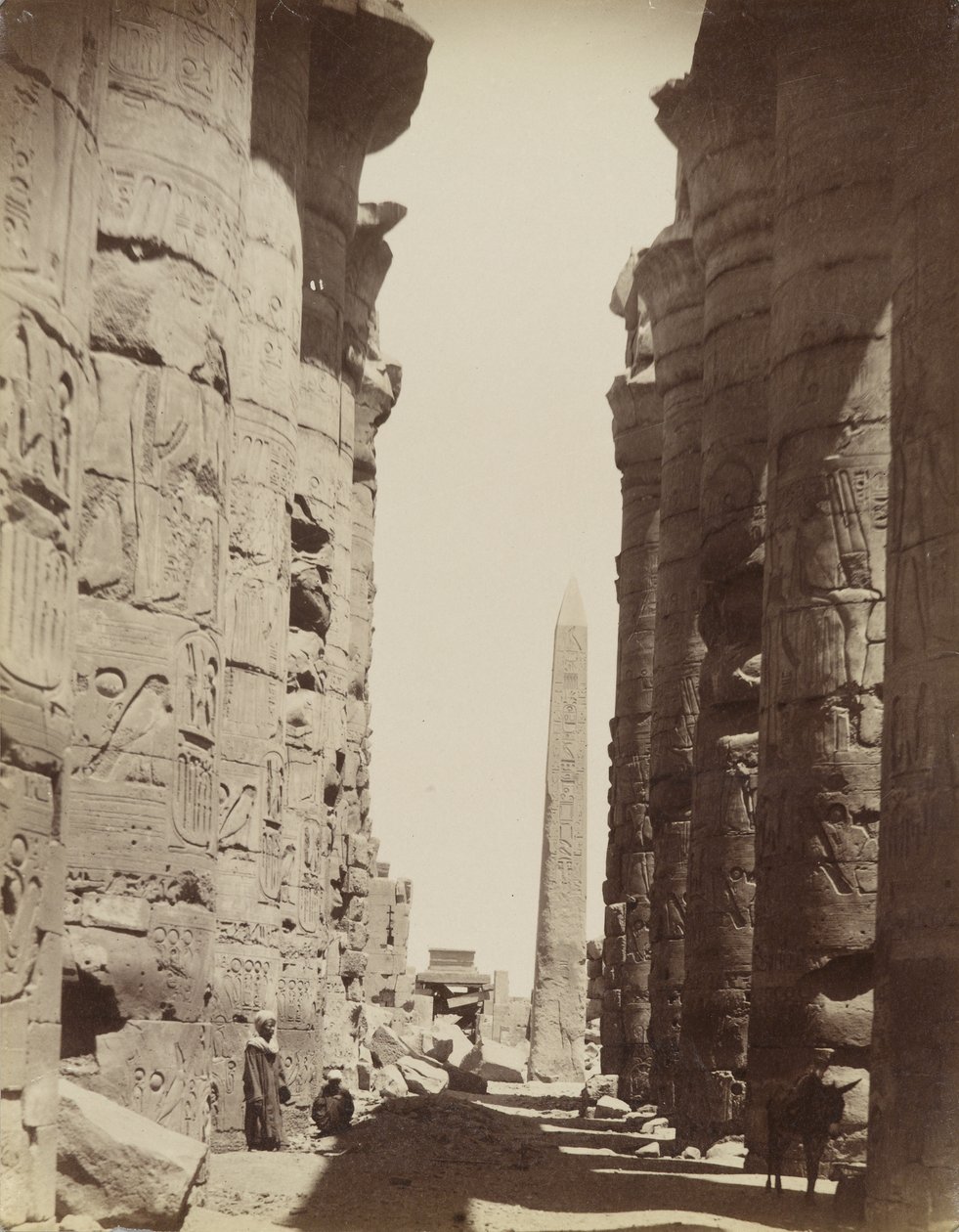Colonne e Obelisco a Karnak da Antonio Beato