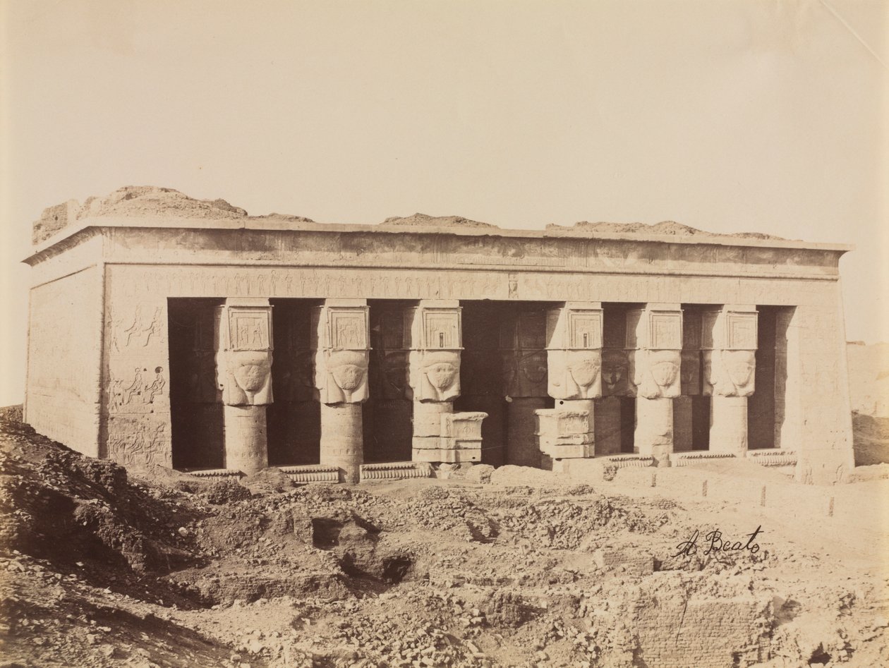 Tempio di Dendera, c. 1870-1880 da Antonio Beato