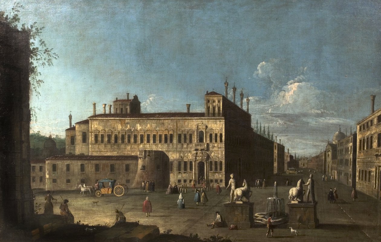 Piazza di Monte Cavallo, Roma, Italia da Giovanni Antonio Canal