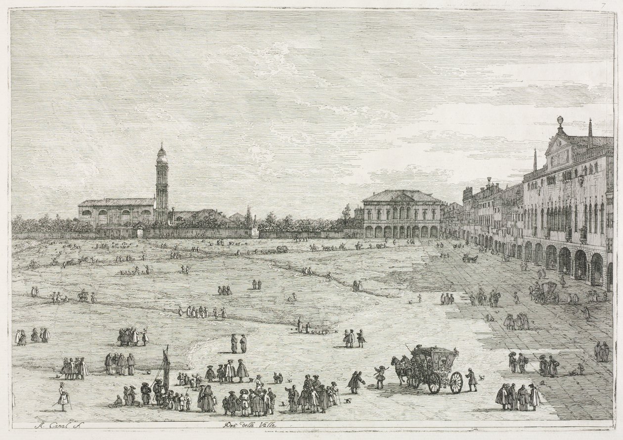 Vedute: Prà della Valle, Padova da Antonio Canaletto
