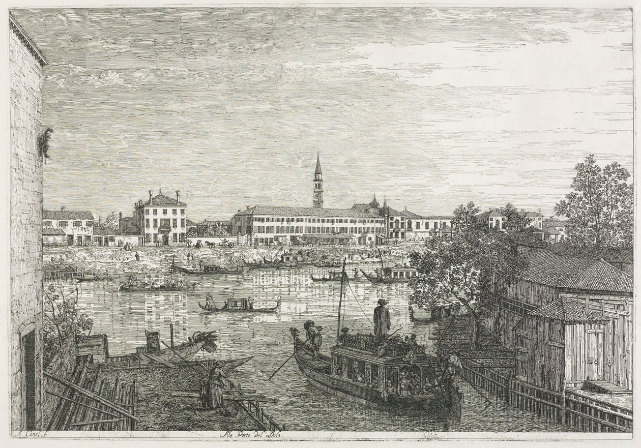 Vedute: Il porto di Dolo da Antonio Canaletto