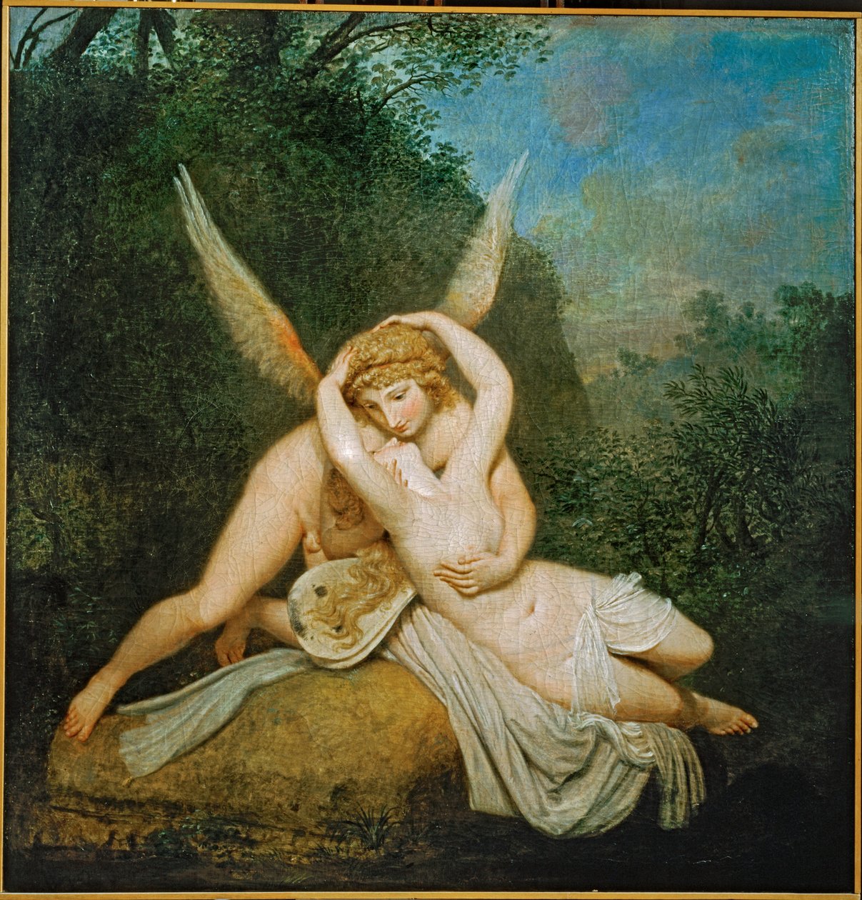 Amore e Psiche ... (dipinto su tela) da Antonio Canova