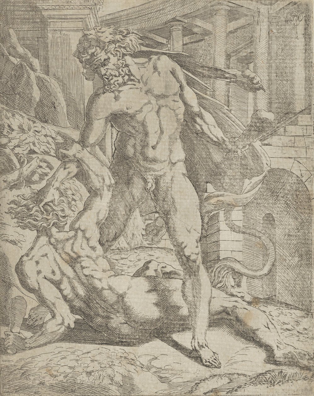 Ercole e Caco da Antonio Fantuzzi