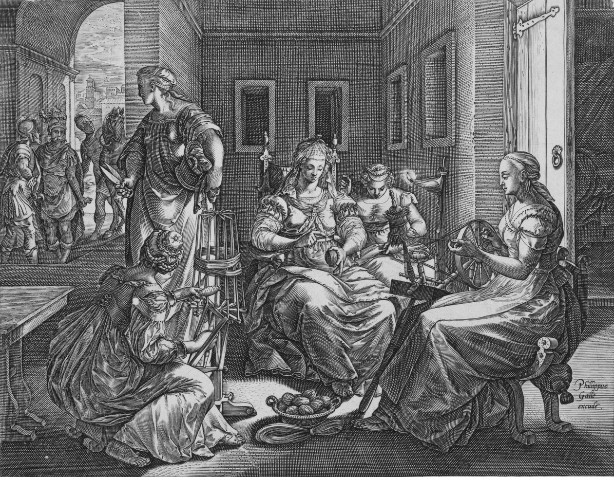 Lucrezia e le sue ancelle che filano da Antonio Fantuzzi