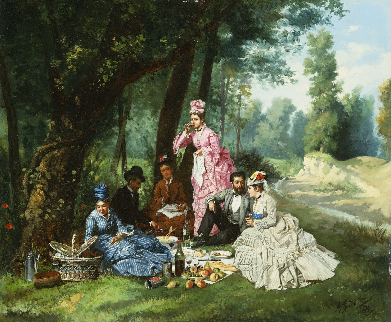 Il picnic, 1874 da Antonio Garcia Mencia