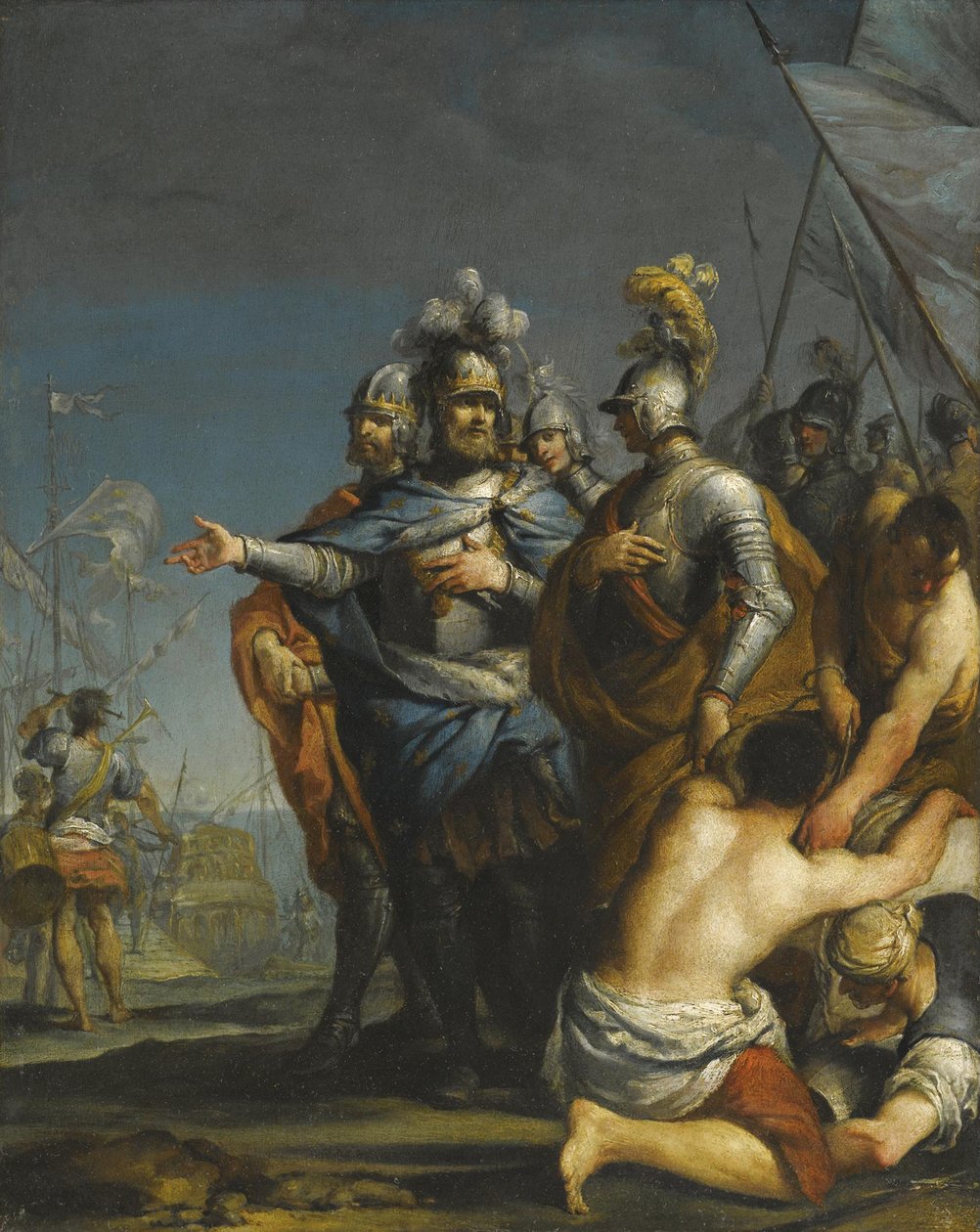 San Luigi in Partenza per la Crociata da Antonio Gionima