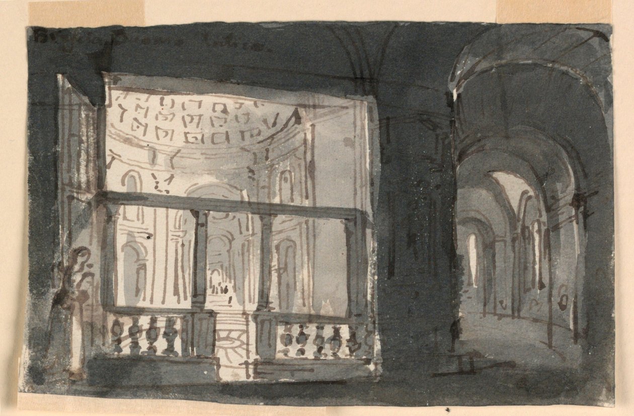 Vecchia cattedrale a Brescia da Antonio Giuseppe Basoli