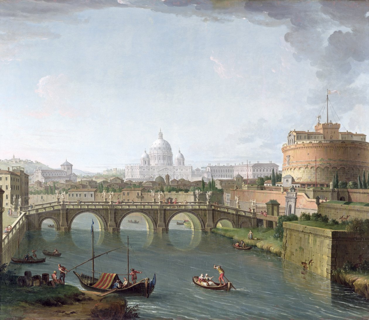 Veduta del Tevere da Antonio Joli