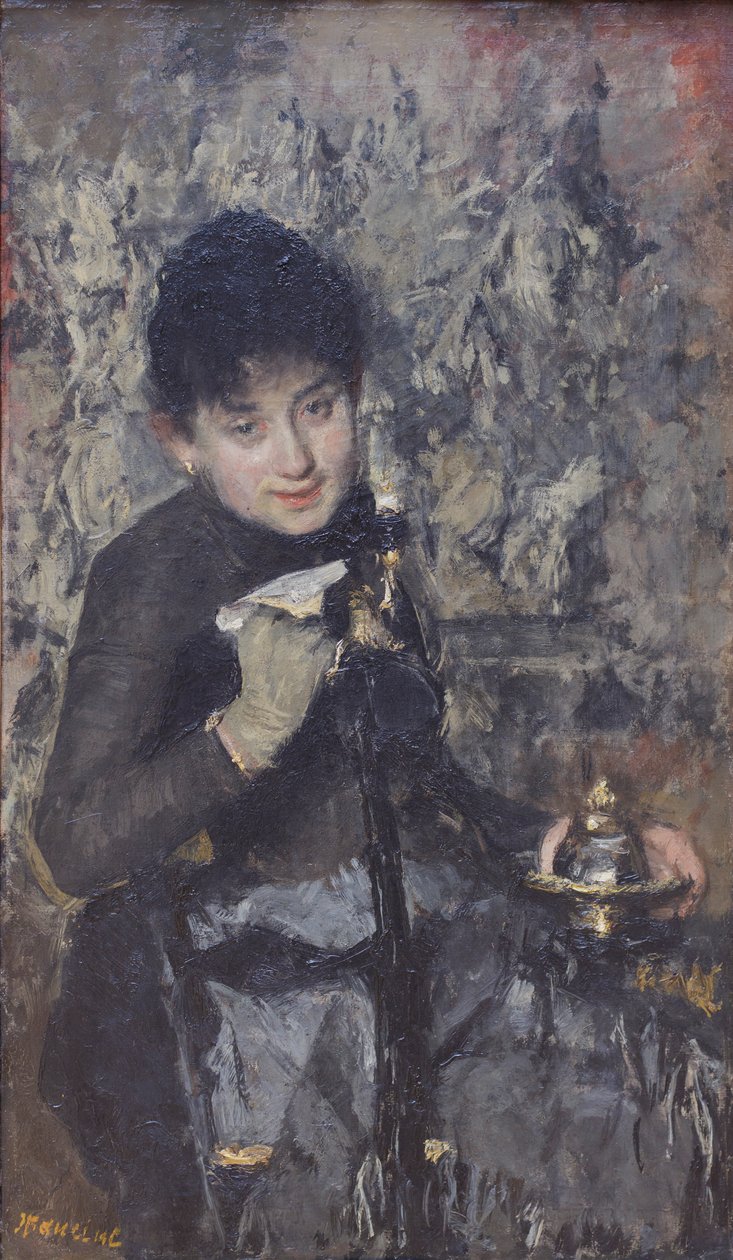 Donna con calamaio da Antonio Mancini