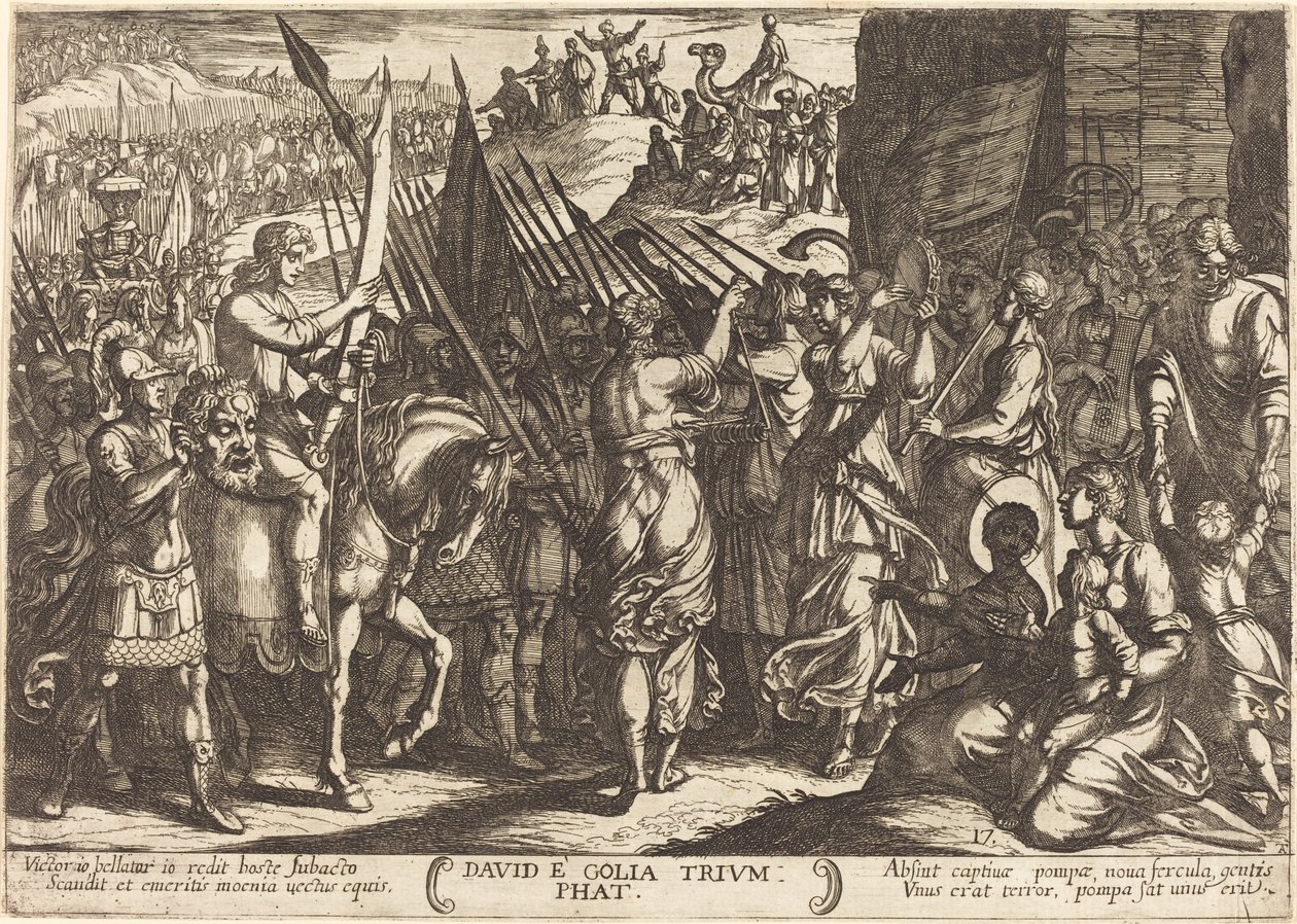 Il trionfo di Davide su Golia da Antonio Tempesta