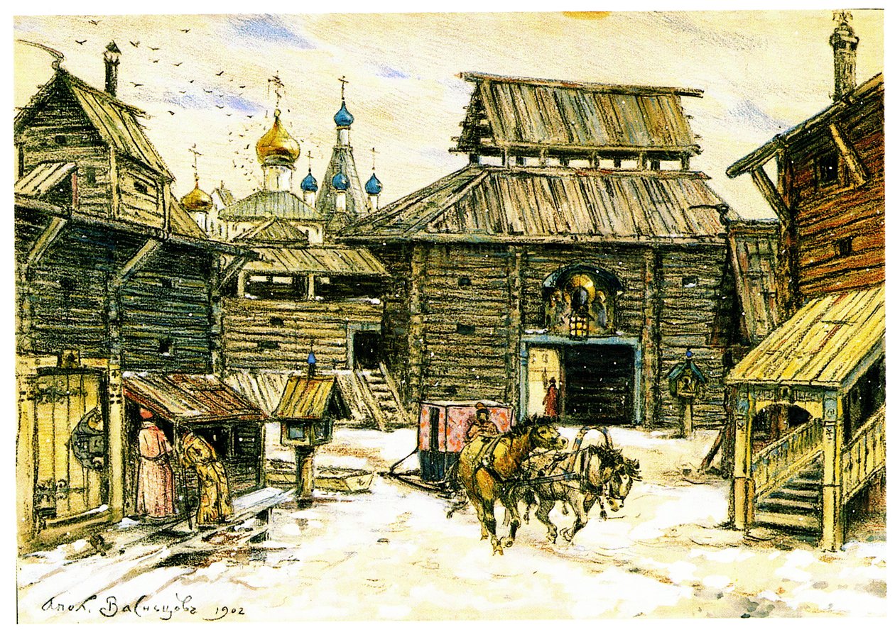 Vecchia Mosca. La Città di Legno, 1902 da Apollinari Mikhailovich Vasnetsov