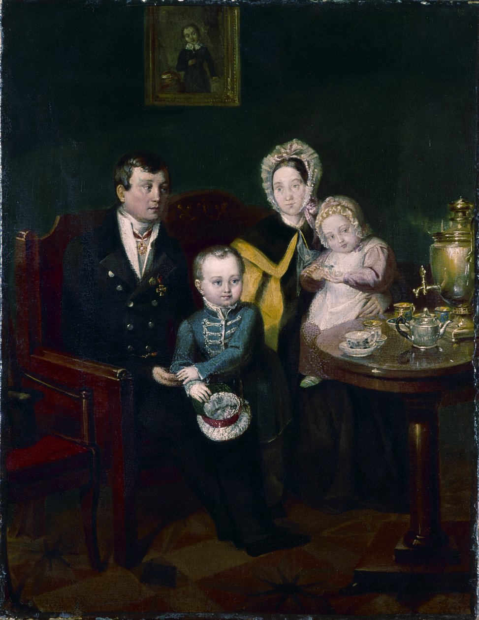 Ritratto di famiglia, 1837 da Apollon Nikolayevich Mokritsky