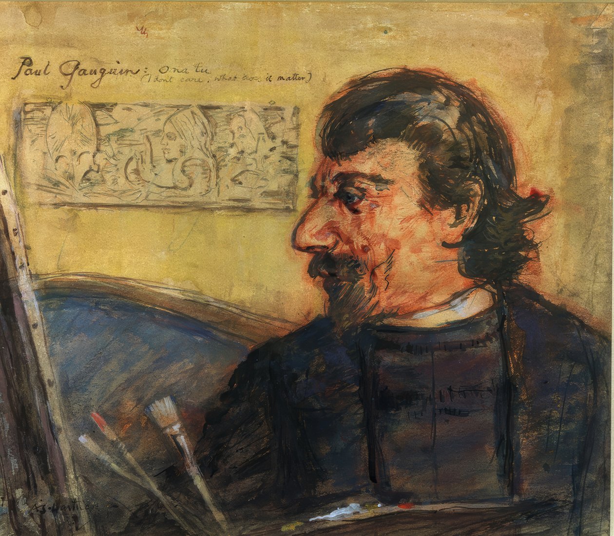 Ritratto di Paul Gauguin da Archibald Standish Hartrick