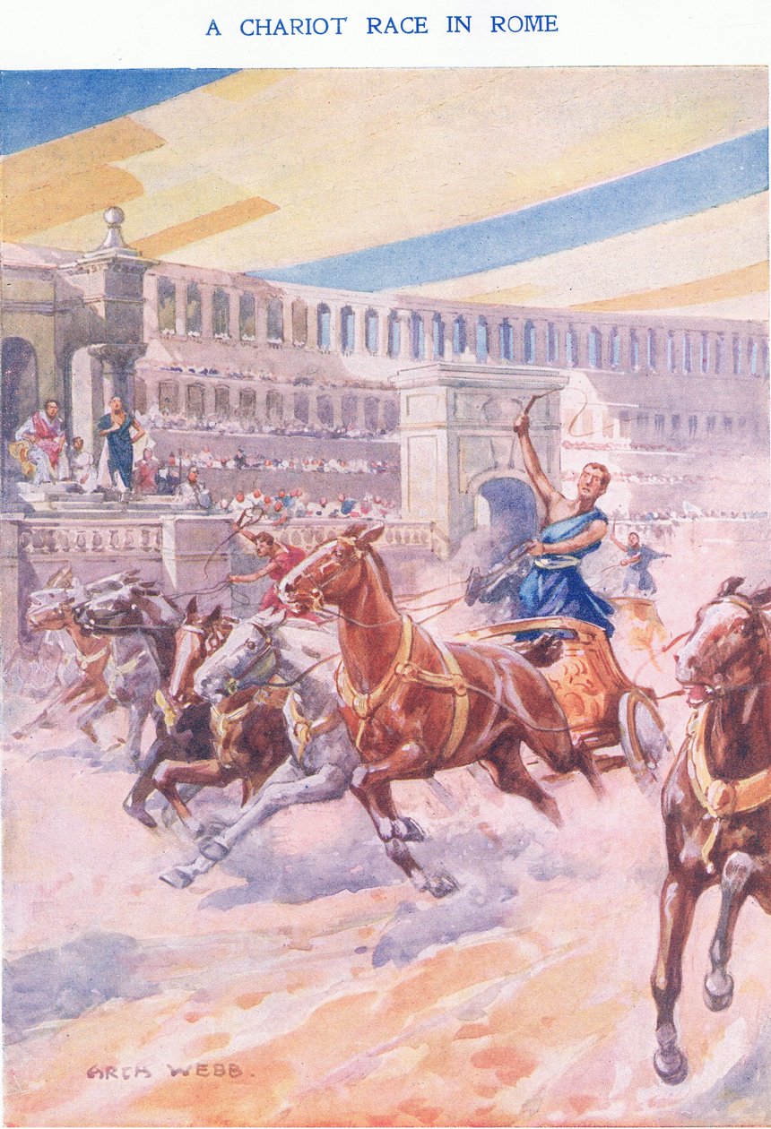 Una corsa di carri a Roma, 1925 da Archibald Webb
