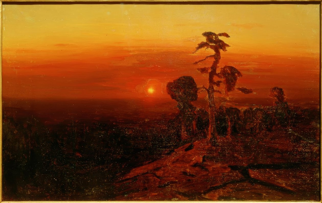 Tramonto su una pineta da Archip Iwanowitsch Kuindschi