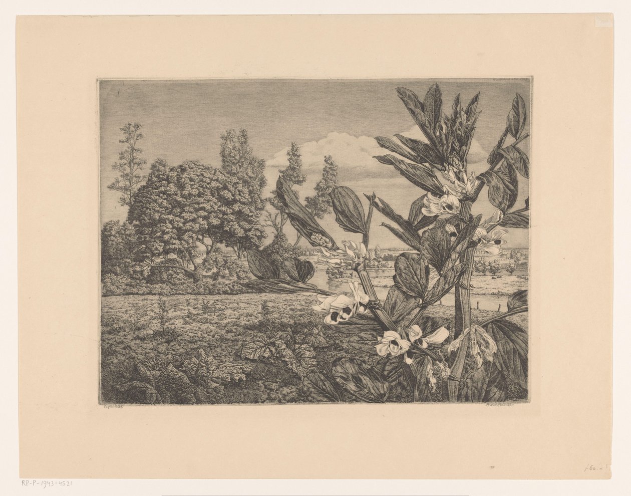 Paesaggio con fiori da Arend Hendriks (signed by artist)