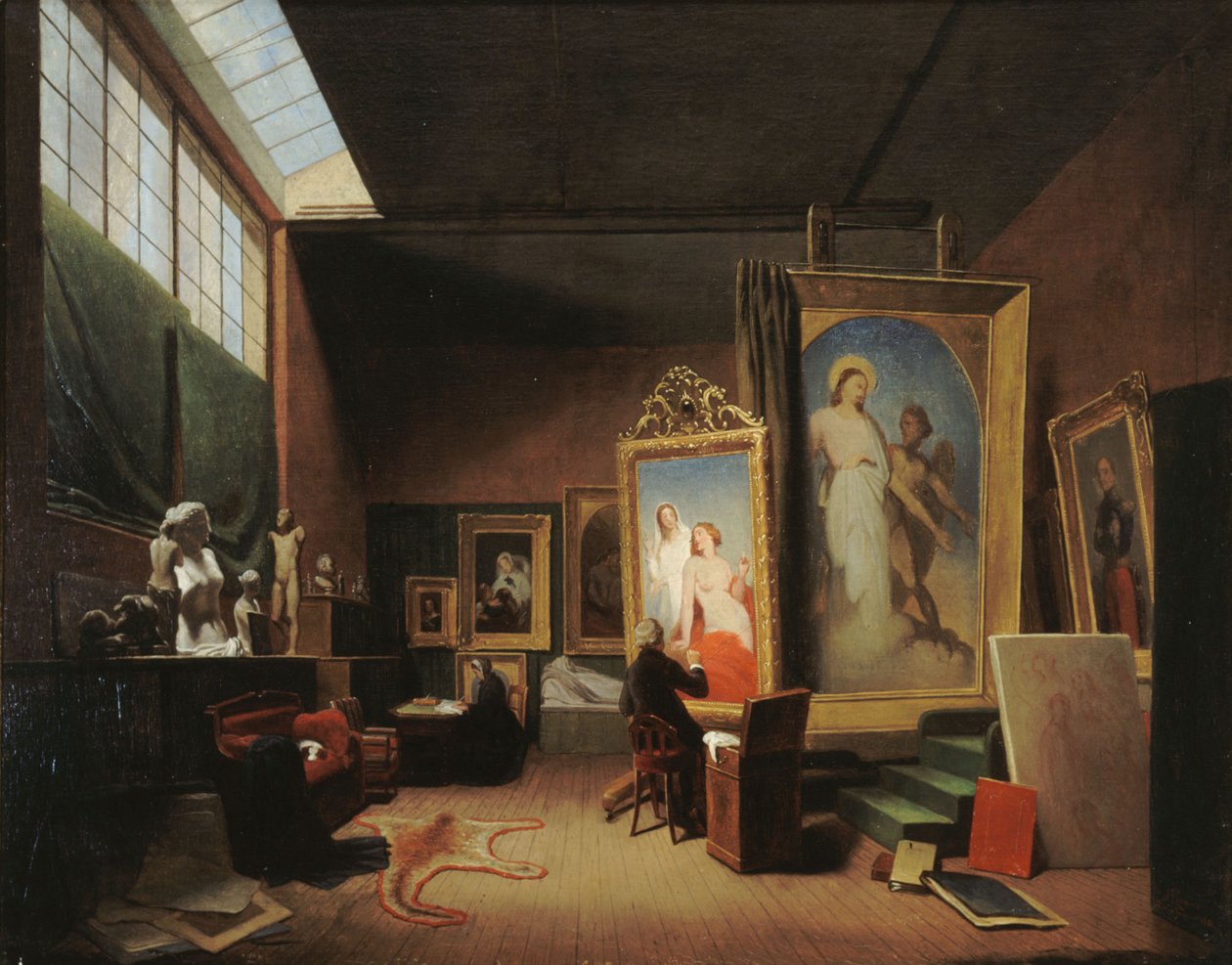 Atelier di Ary Scheffer, rue Chaptal, 1851 da Arie Johannes Lamme