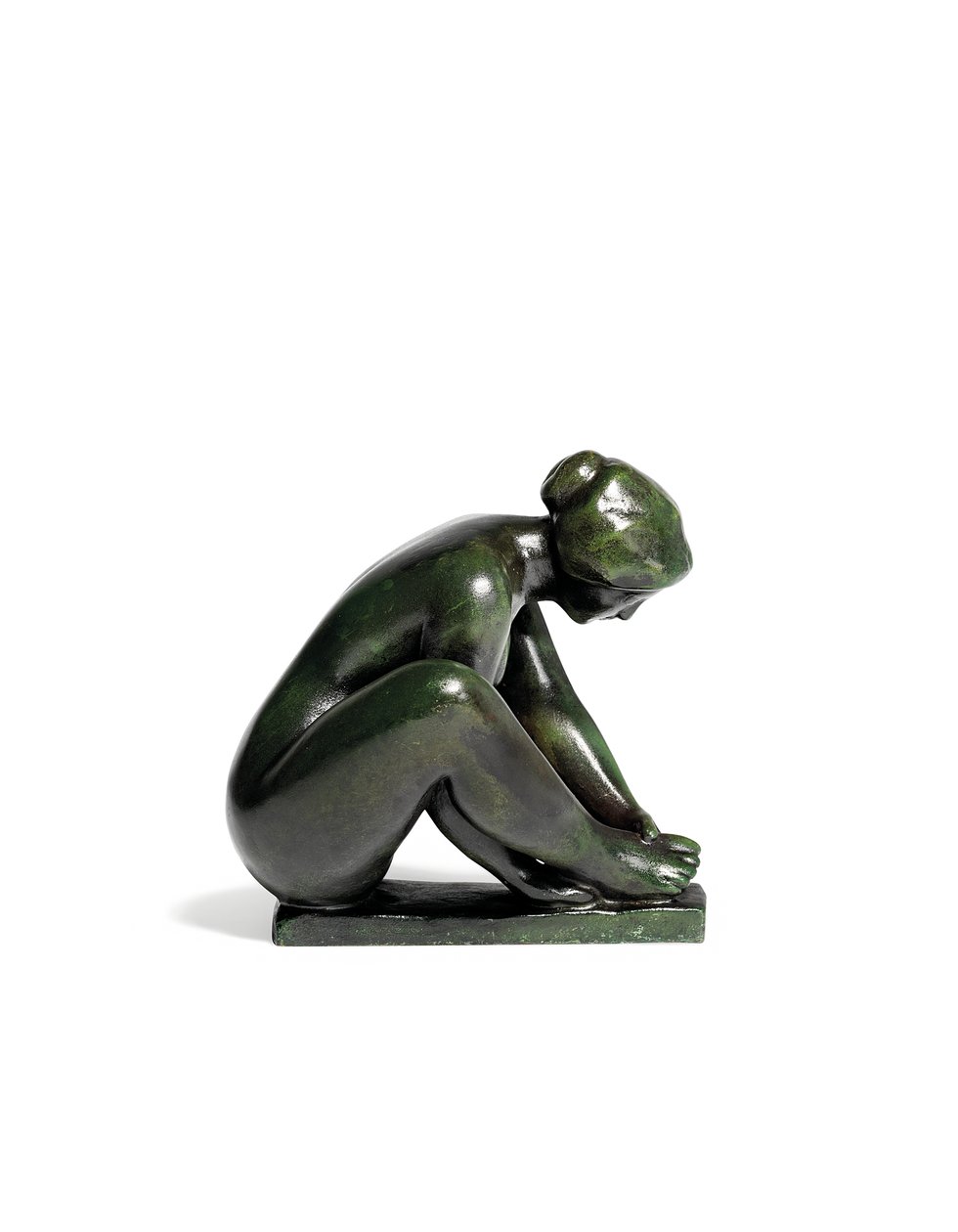 Ragazza accovacciata che tiene un piede da Aristide Maillol