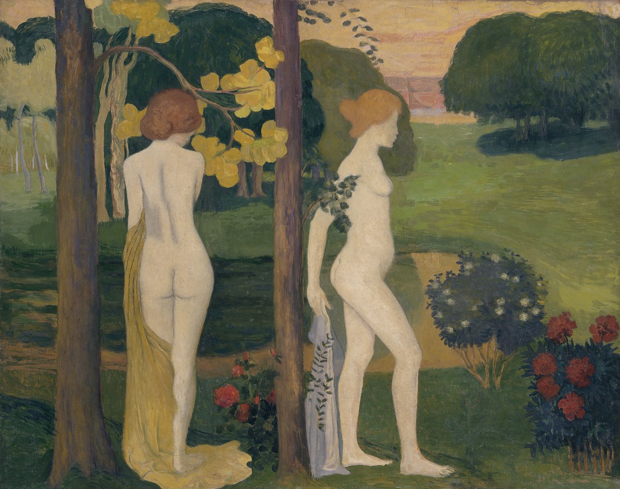 Due nudi in un paesaggio da Aristide Maillol