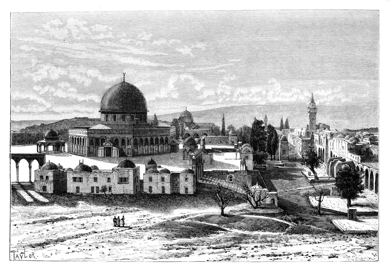 Moschea di Omar, Gerusalemme, Israele, 1895 da Armand Kohl