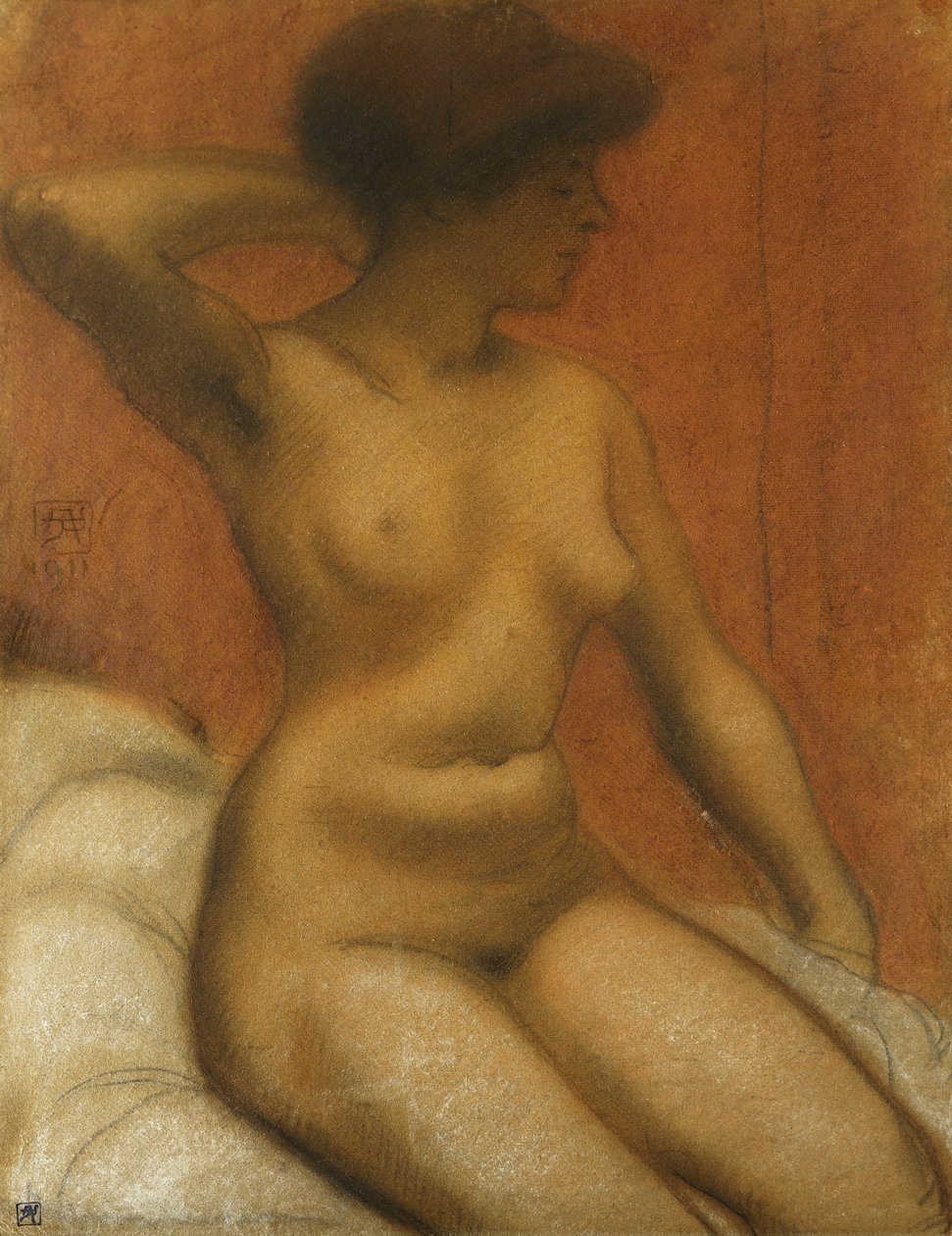 Nudo seduto da Armand Rassenfosse