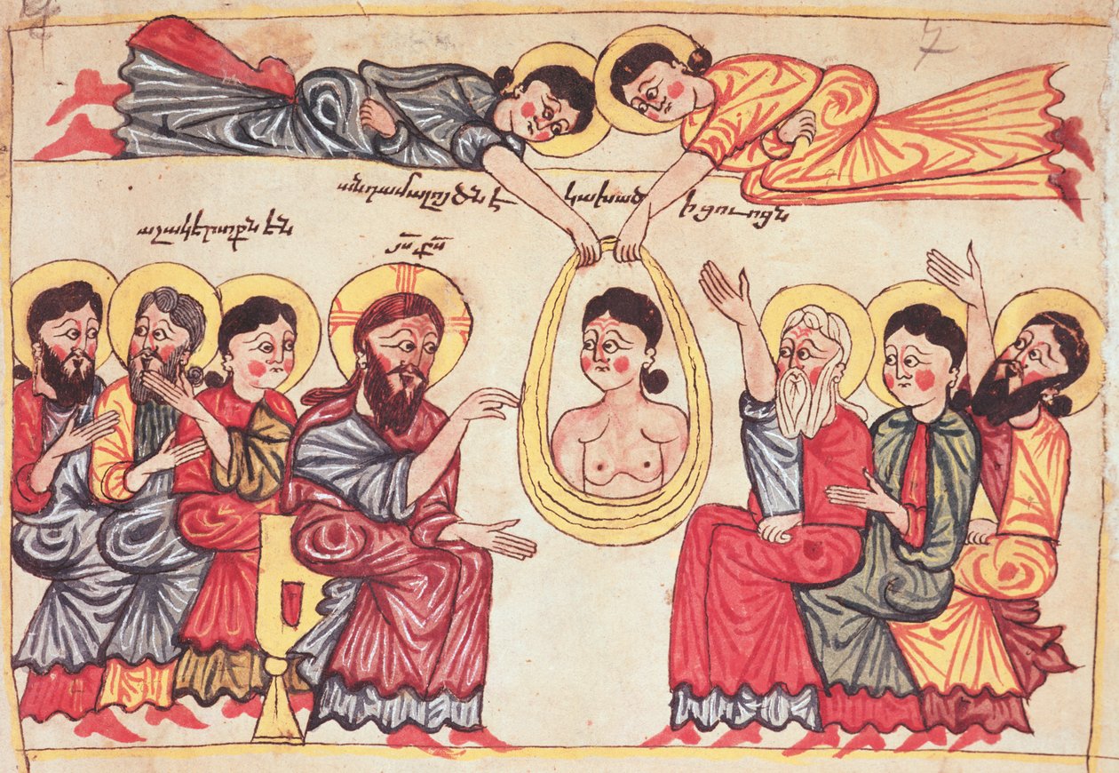 Guarigione dei malati da un Vangelo da Armenian School