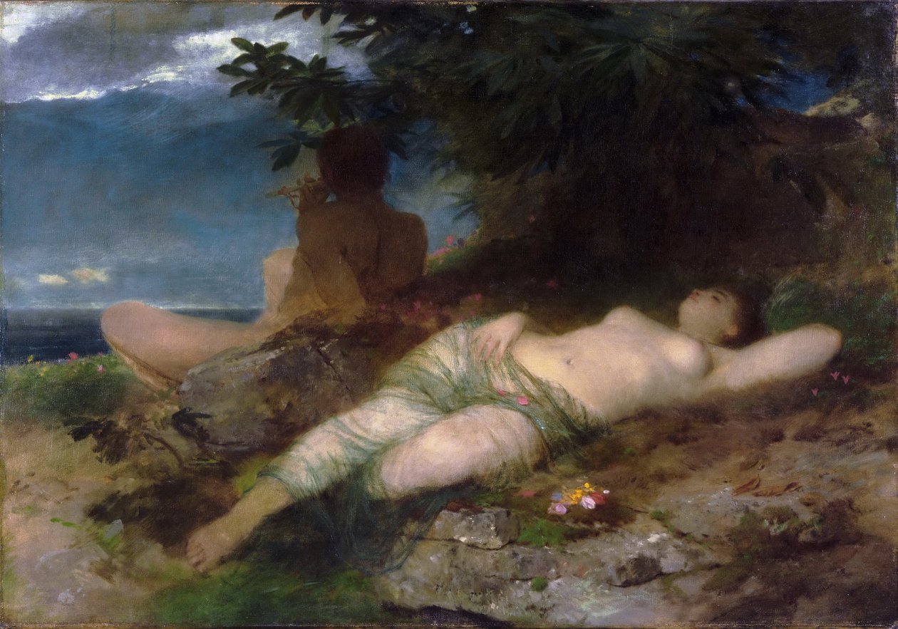 Ninfa e satiro da Arnold Böcklin