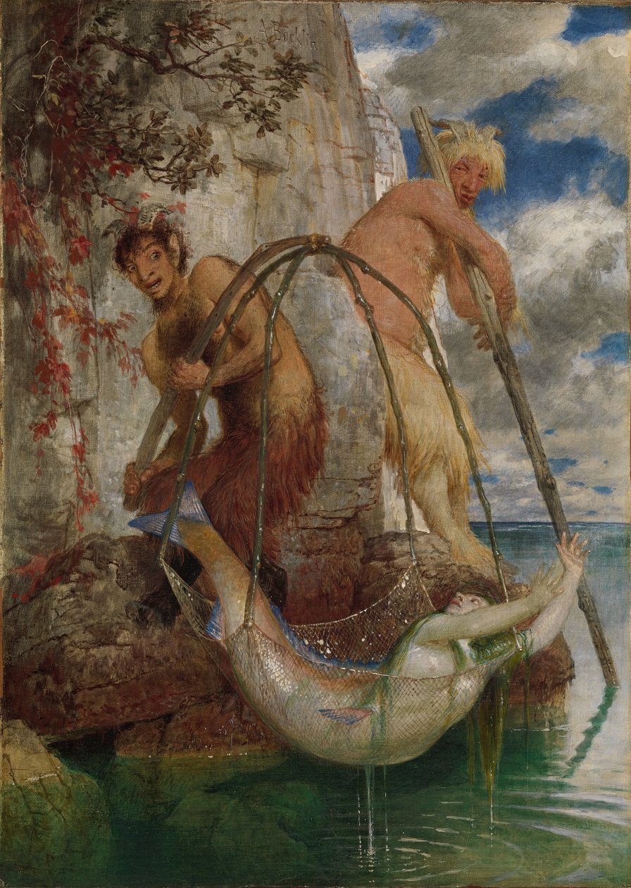 Due Pan che pescano da Arnold Böcklin