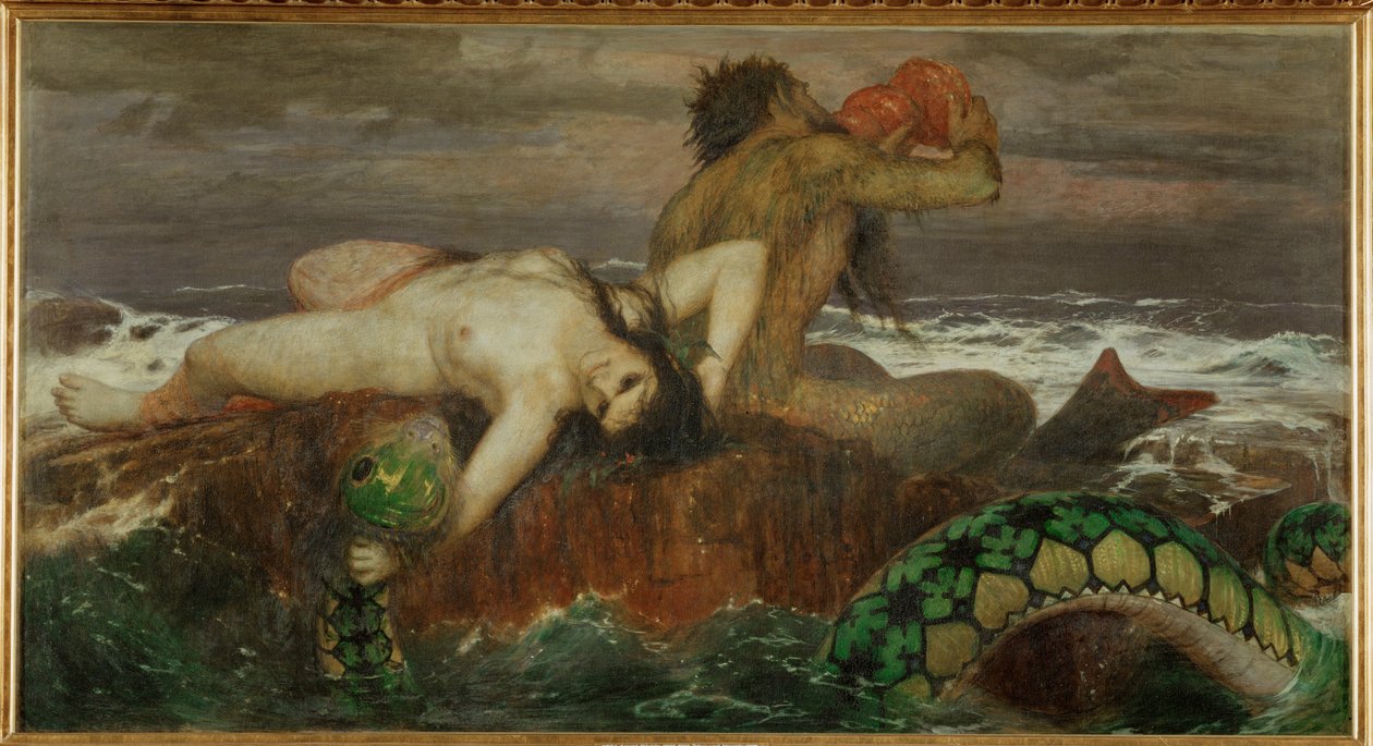 Tritone e Nereide ... (dipinto su tela) da Arnold Böcklin