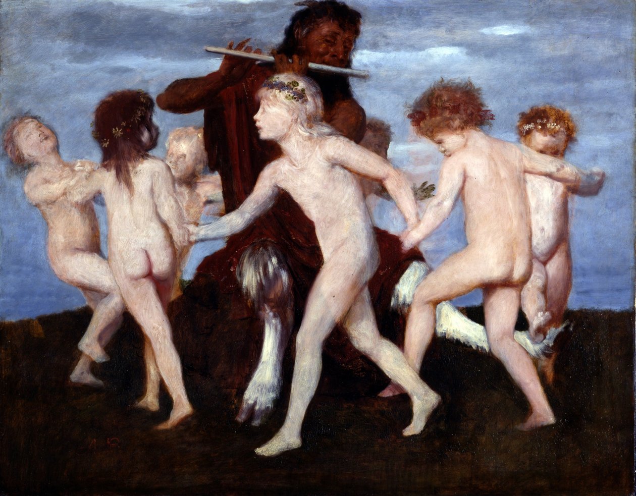 Pan Dancing con i bambini da Arnold Böcklin