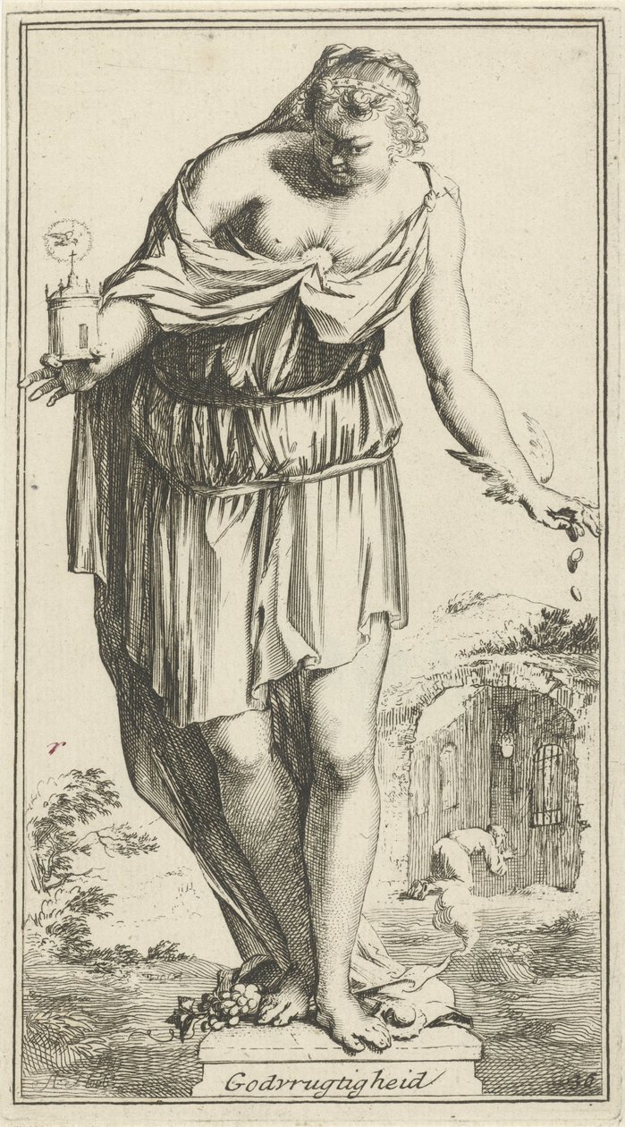 Personificazione della devozione da Arnold Houbraken