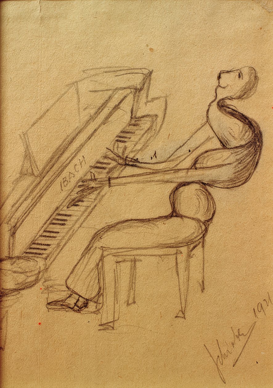 Caricatura (Pianista) da Arnold Schönberg
