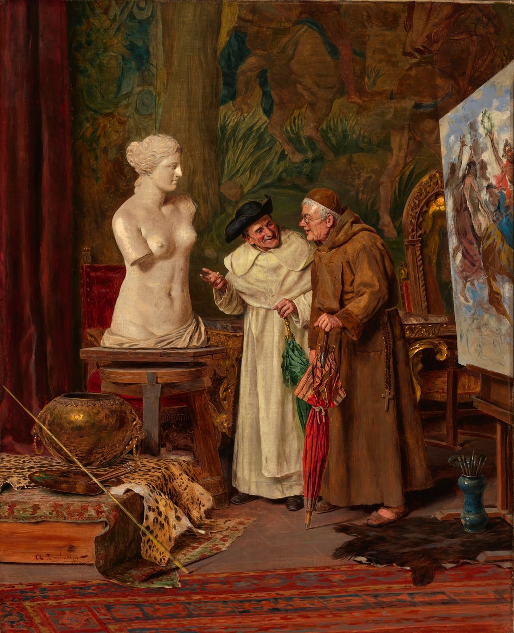 In studio da Arnoldo Tamburini