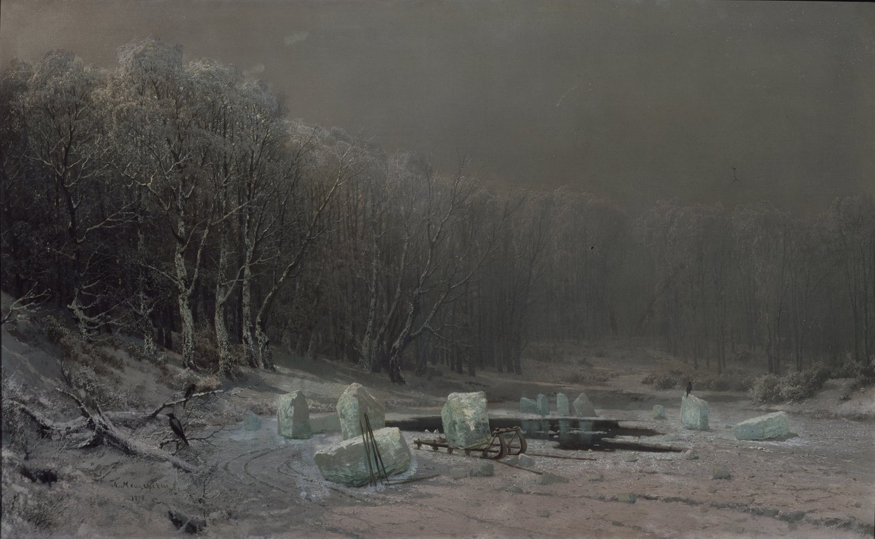 Inverno. Spaccatura del ghiaccio da Arseniy Ivanovich Meshchersky