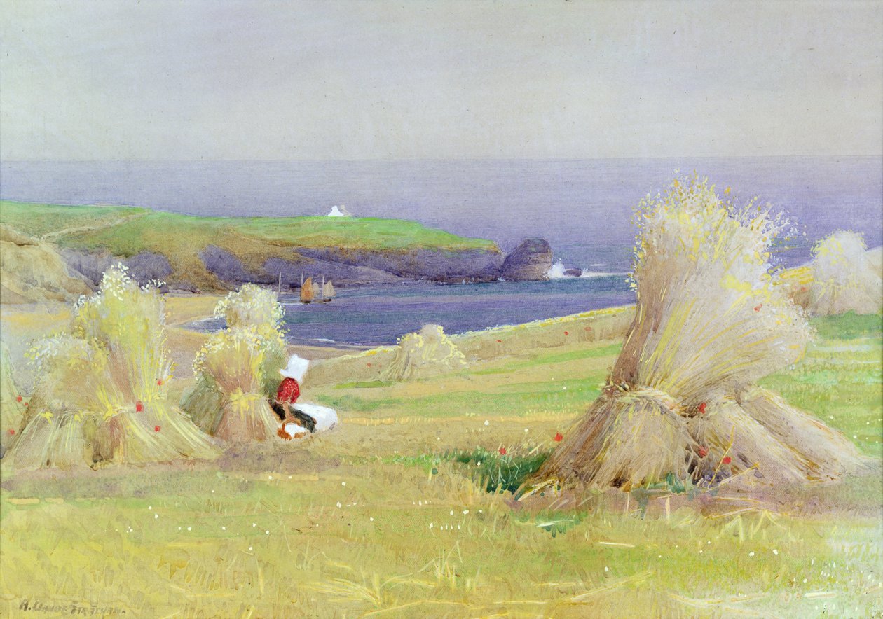 Vicino ai Covoni di Grano da Arthur Claude Strachan
