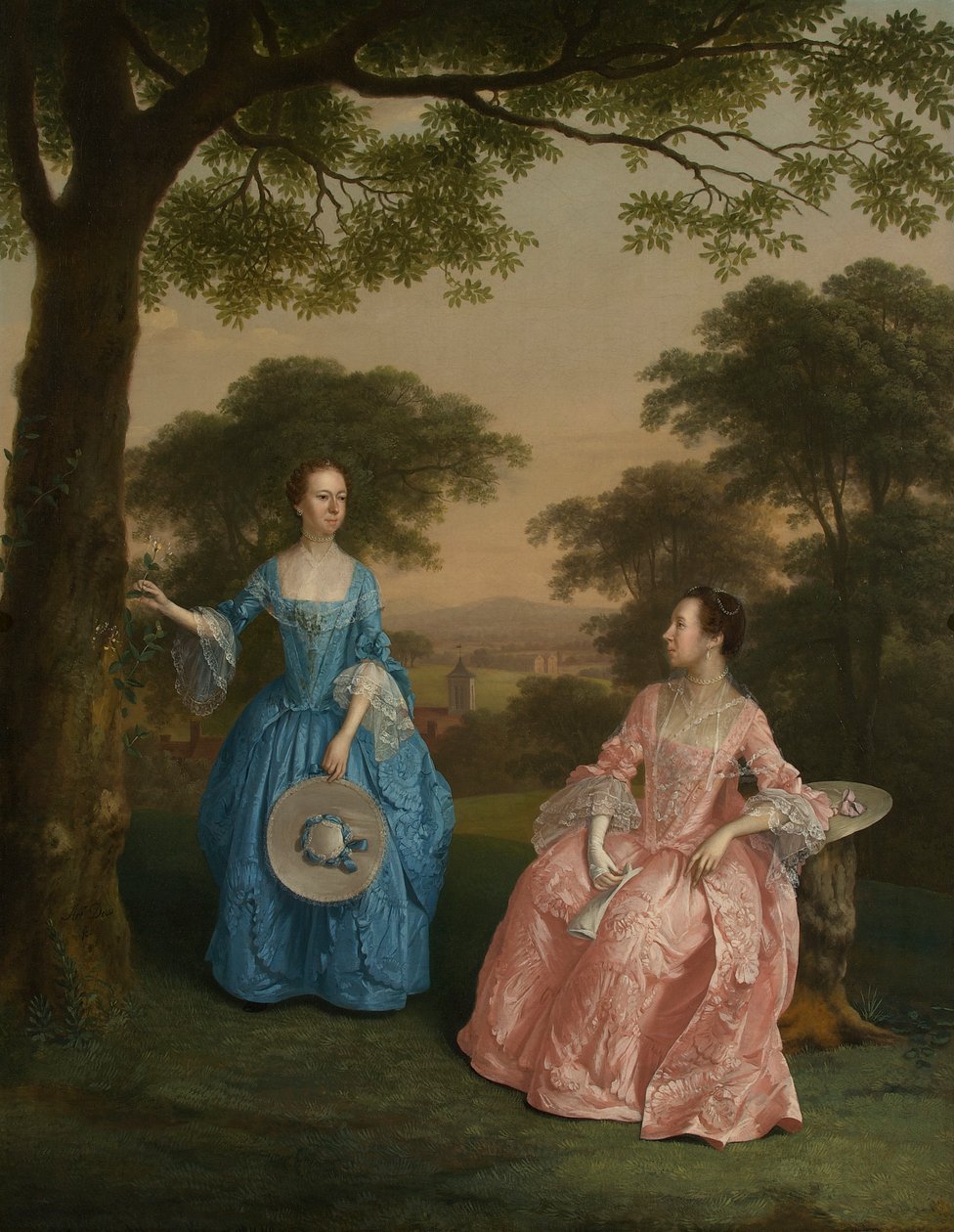 Alicia e Jane Clarke, c.1758 da Arthur Devis