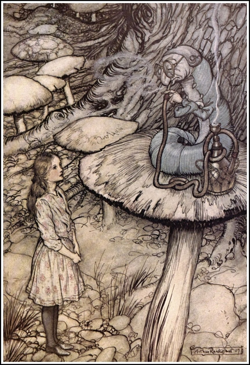 Le avventure di Alice nel Paese delle Meraviglie - Consiglio di un bruco da Arthur Rackham